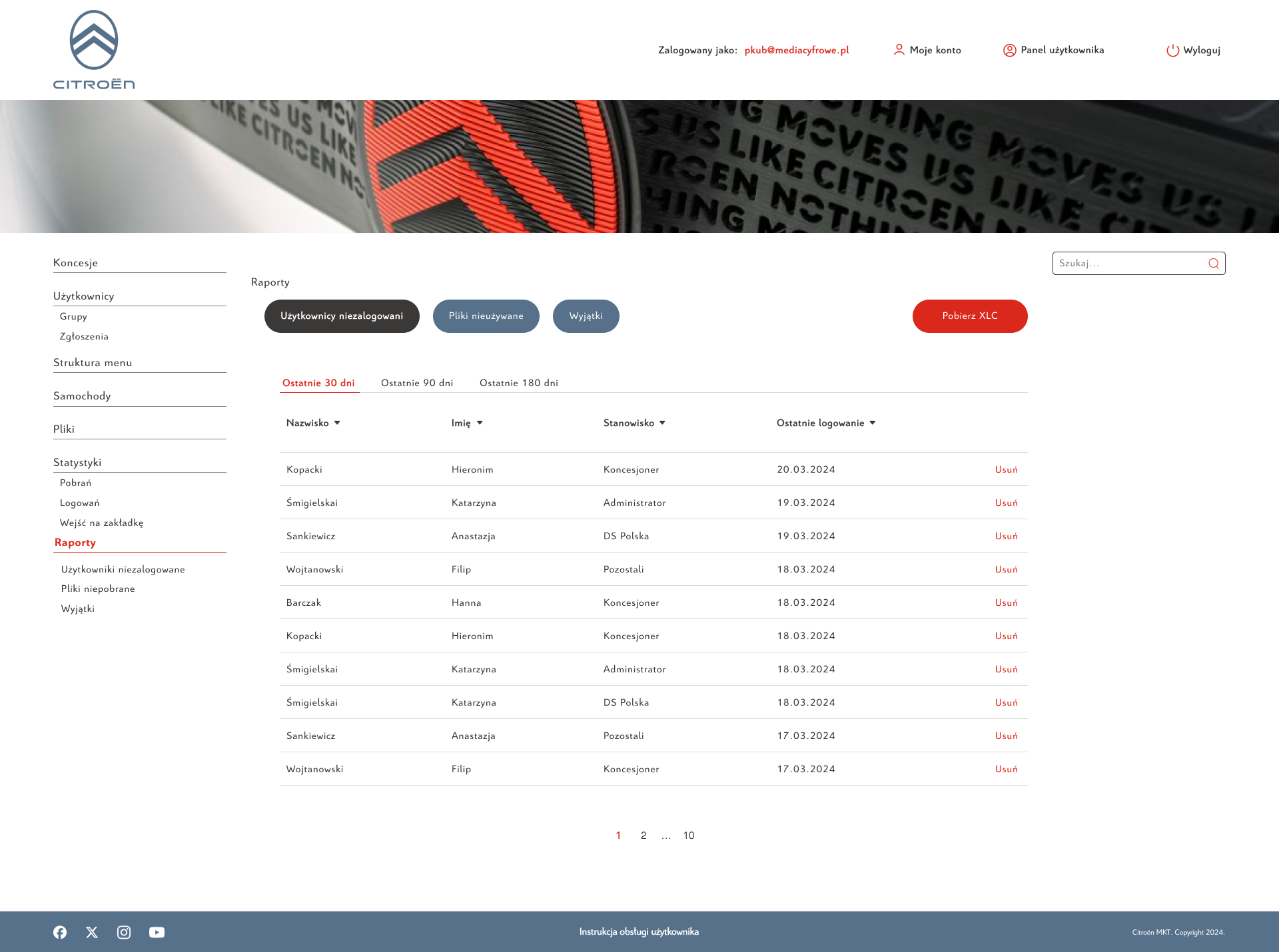 Citroën Panel for Non-Logged Users